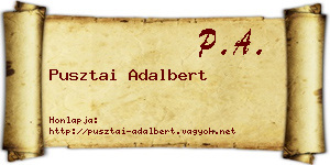 Pusztai Adalbert névjegykártya